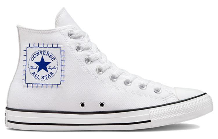 Converse Chuck Taylor All Star High Top Retro Sports Skateboarding Shoes White Blue 4