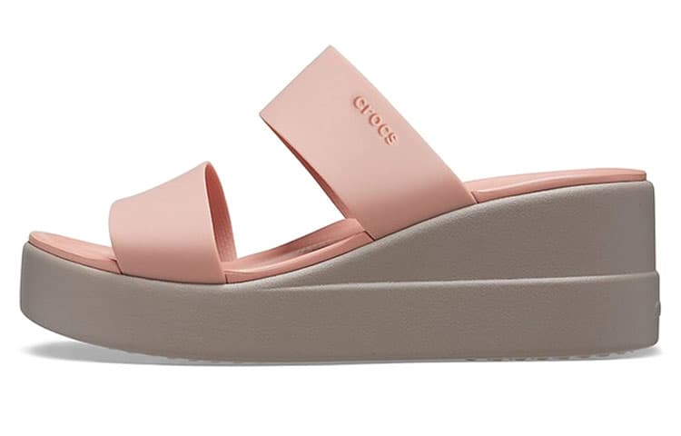 Crocs Brooklyn Wedge Lightweight Sandals Women's Light Pink