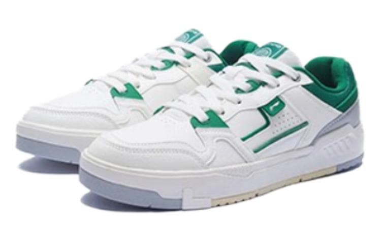 LiNing ACE V2 Anti-Slip Wear-Resistant Low-Top Skateboard Shoes Women's White Green 5