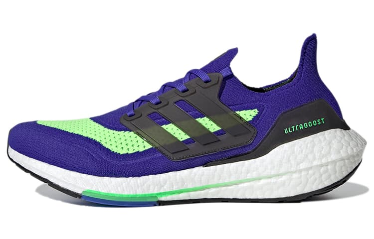 Adidas Ultra Boost 21 Sonic Ink Screaming Green 2