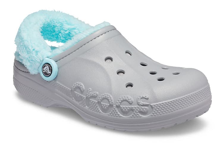 Crocs Classic Clog Stay Warm Fleece Lined Shoe Unisex Gray Blue 5