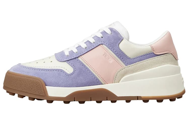 TOD'S Logo Low-Top Fashion Sneakers Women's White Purple