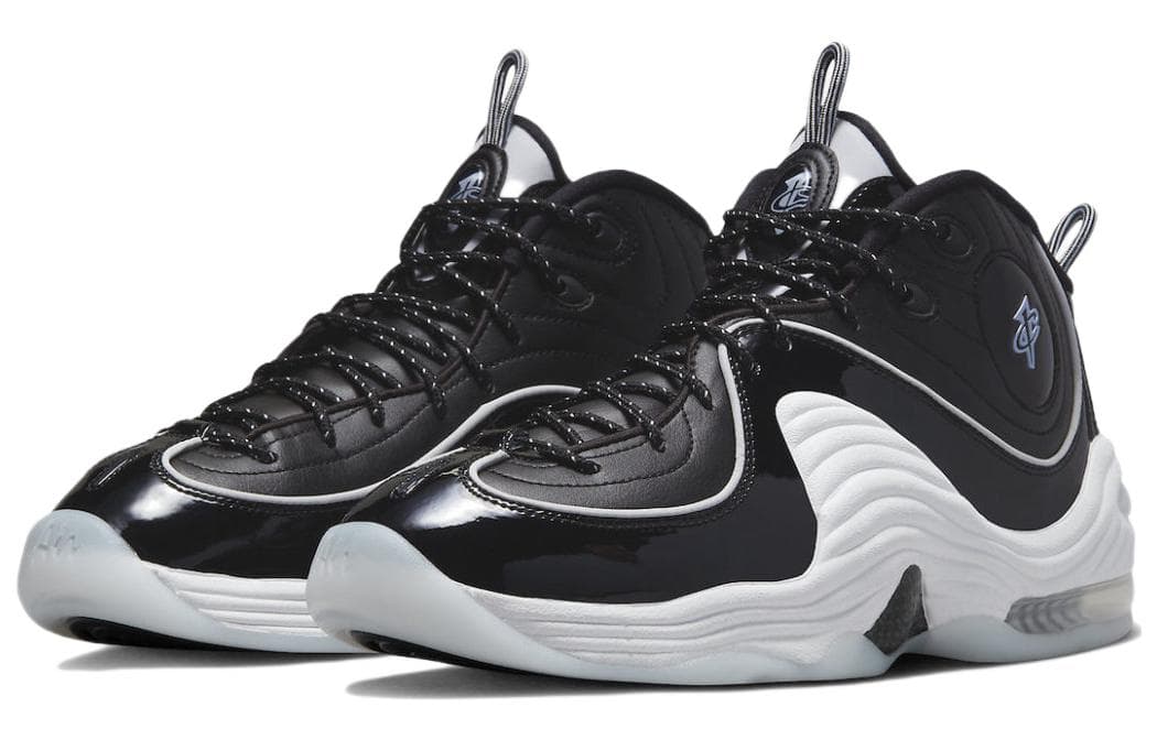 Nike Air Penny 2 Black Patent Football Grey 5