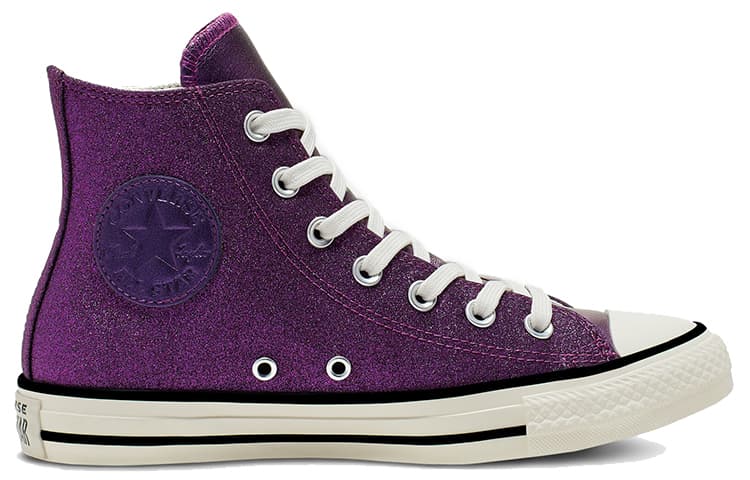 Converse Shiny Metals Chuck Taylor All StarHigh Top Leather Purple Women's 4