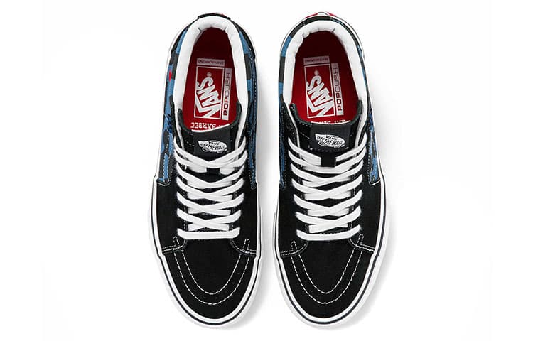 Vans Sk8 Hi Krooked By Natas For Ray Black Blue 5