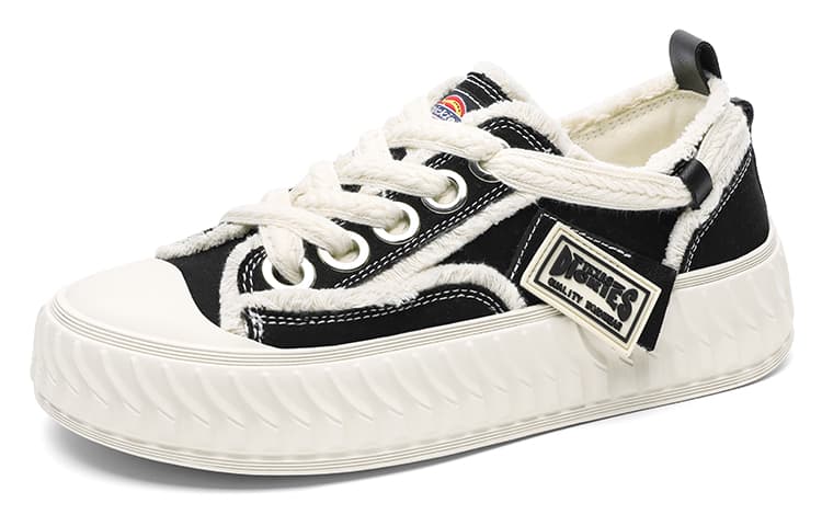 Dickies Low-Top Canvas Shoes Women's Black White 3