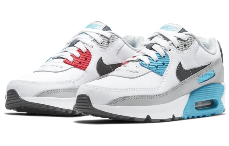 Nike Air Max 90 Leather White Chlorine Blue GS 6