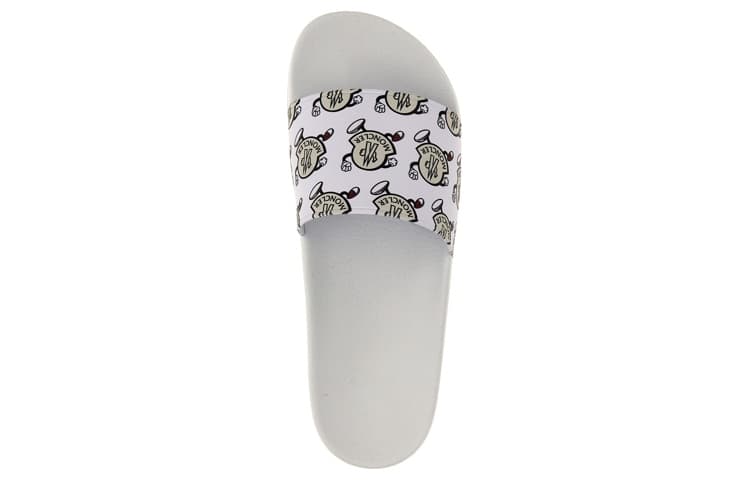 Moncler Men's Simple Comfortable Versatile Slide Sandals White 5