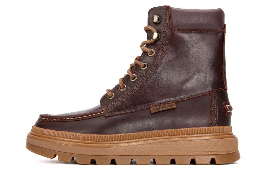Timberland Ray City Moc Toe Chukka Boots 'Brown Regenerative Leather' Women's 2