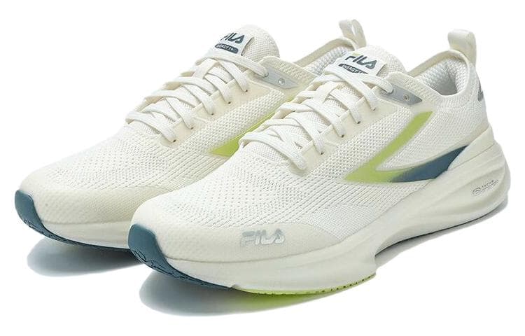 FILA ENERGY 1+ Cushioning Anti-Slip And Wear-Resistant Low-Top Casual Running Shoes Men's White Green 4