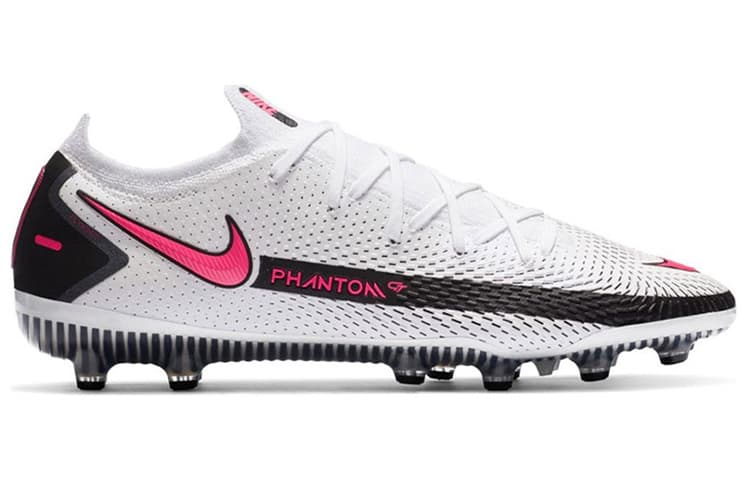 Nike Phantom GT Soccer Shoes Men Low-Top Black/White/Pink 3