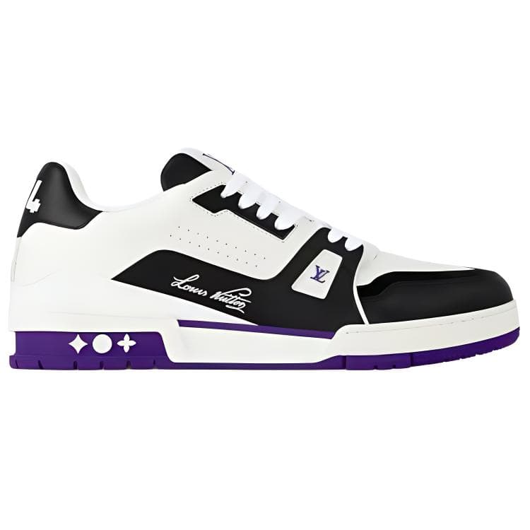 LOUIS VUITTON Trainer Low-Top Skateboard Shoes Women's Purple 3