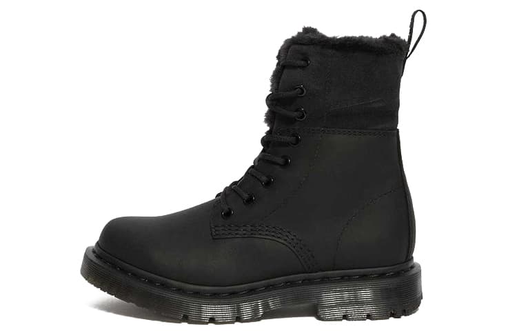 Dr.Martens 1460 Kolbert Wintergrip Faux Fur Lined Boots 'Black' Women's 2