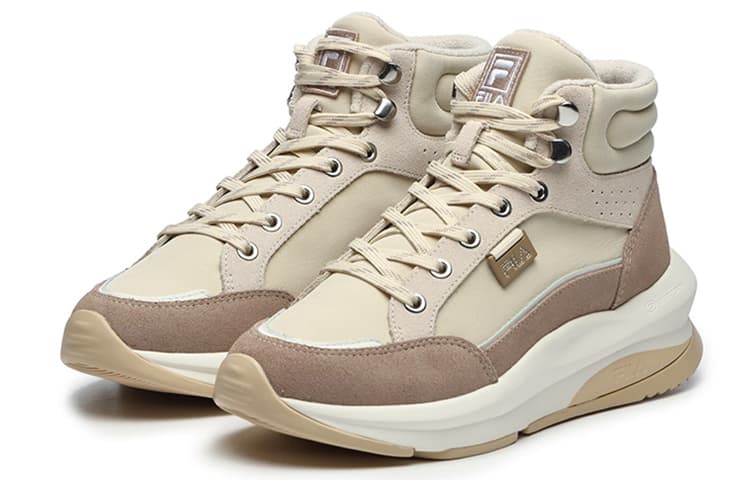 FILA Casual Boots 'Cream White Pink' Women's 4