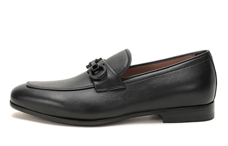 FERRAGAMO GANCINI Ornament Dress Shoes Men's Black 2