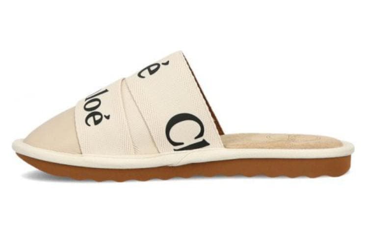 Chloe Woody Suede Versatile Daytime Slippers Women's Beige 2