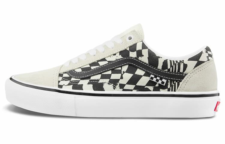 Vans Skate Old Skool 'Checkerwarp   Black White' 2
