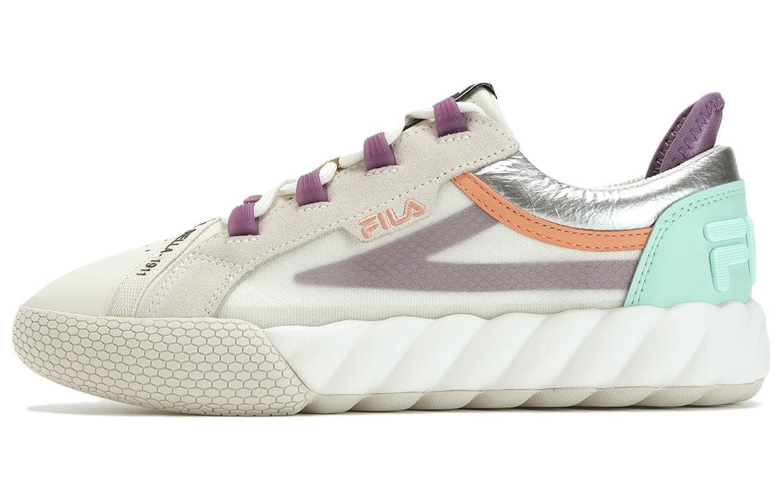 FILA CAMPO Anti-Slip Wear-Resistant Low-Top Skateboard Shoes Women's Ecru 2