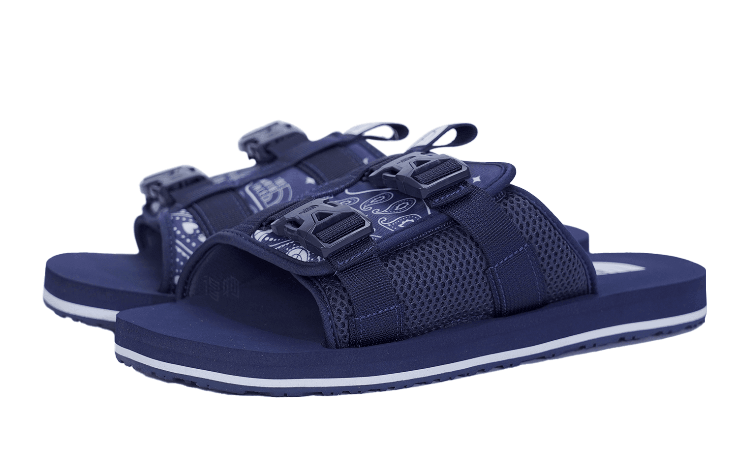 THE NORTH FACE Paisley Series Outdoor Lightweight Comfortable EVA Slip-Resistant Anti-Wear Casual Slides Unisex Navy 4