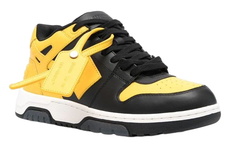 OFF WHITE Out Of Office Ooo Low Tops Black Yellow 4