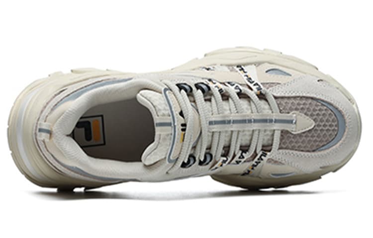 FILA Cushioning Anti-Slip Wear-Resistant Breathability Low-Top Chunky Sneakers Women's Beige 5