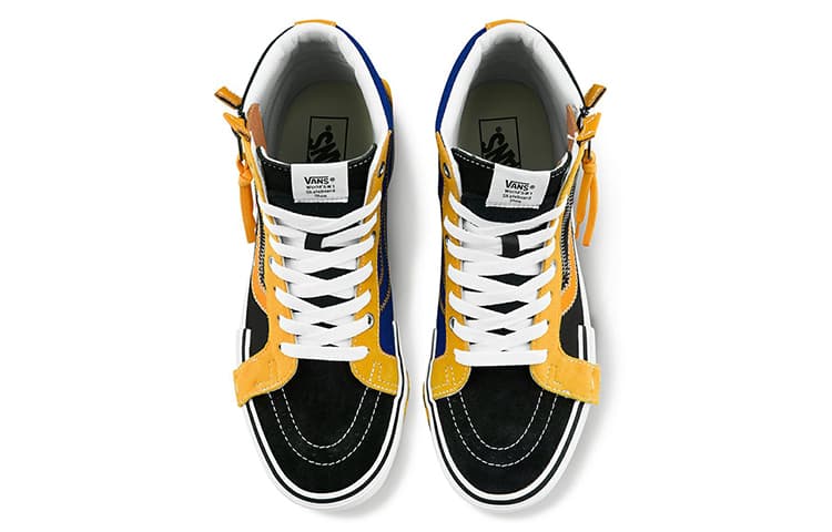 Vans Sk8 hi Reissue Cap Skate Shoes Black/Yellow 5