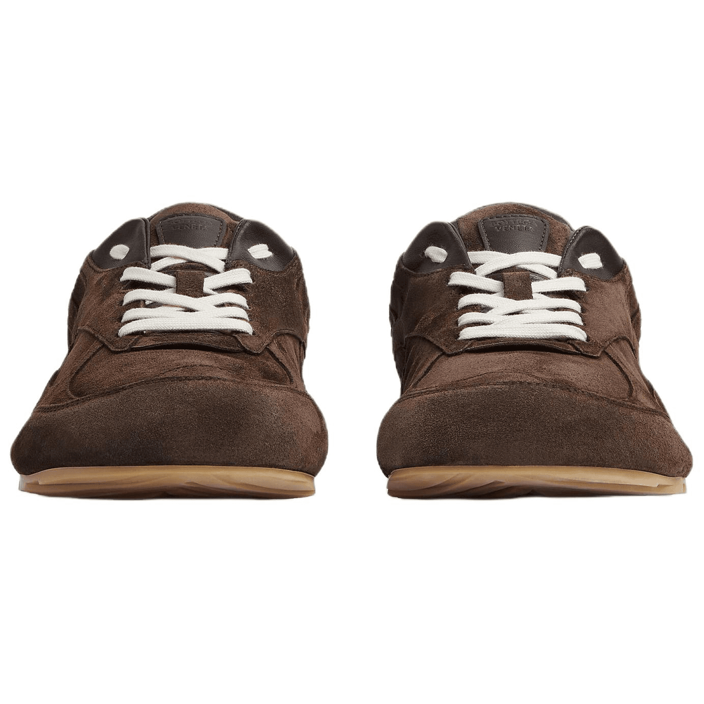 Bottega Veneta Orbit Flash Calfskin Suede Round-Toe Lace-Up Thin Sole Low-Top Casual Shoes Men's Brown 5