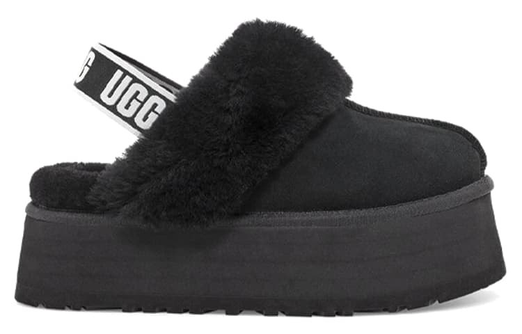 UGG Funkette Slipper Black Women's 3
