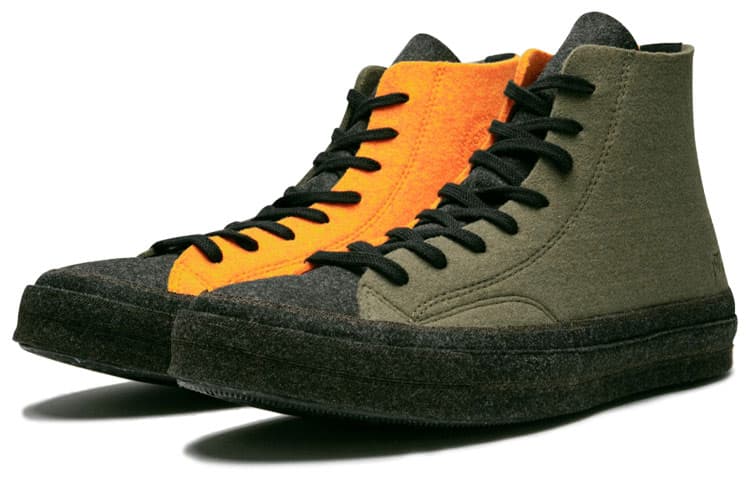 Converse Chuck Taylor All Star 70 Hi Jw Anderson Felt Stone Grey Flame Orange 3