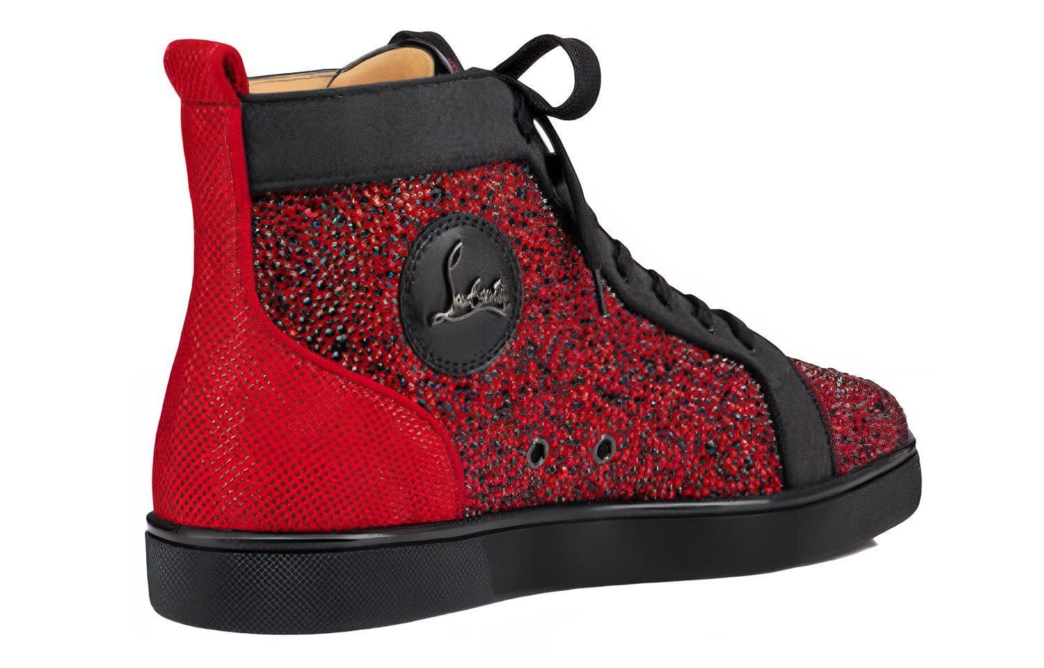 CL LUBOTING Louis High-Top Skateboard Shoes Men's Red Black 6