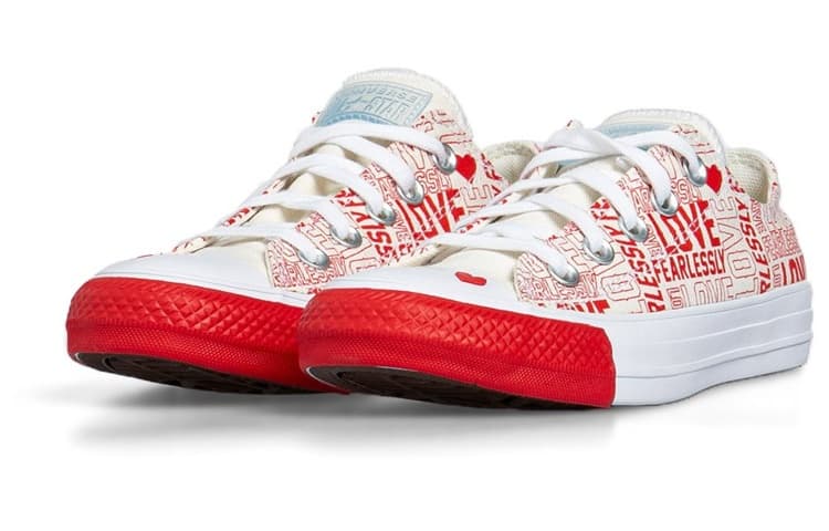 Converse Love Fearlessly Chuck Taylor All Star Low Top Red Women's 5