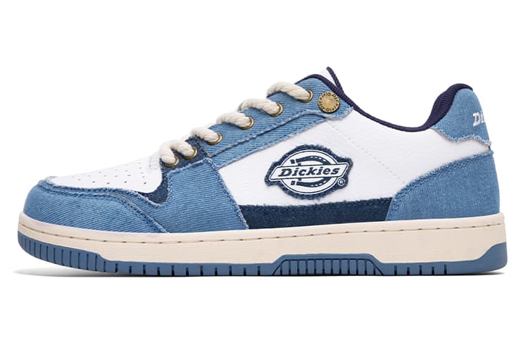 Dickies Patchwork Collection Low-Top Skateboard Shoes Men's Light Blue 2