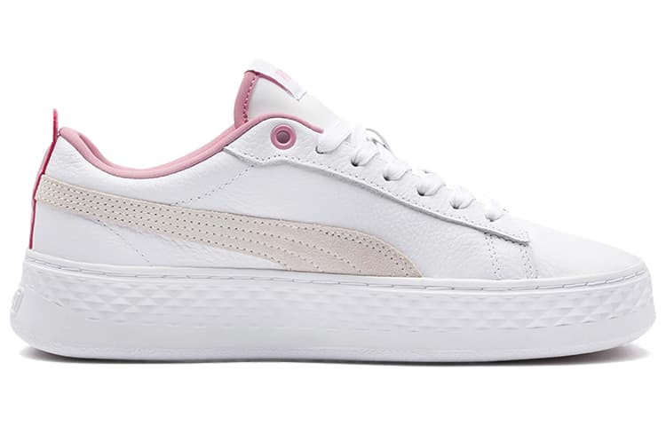 PUMA Smash Platform Low 'White Pale Pink' Women's 3