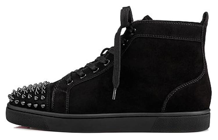 Christian Louboutin Lou Spikes Embellished High-Top Sneakers 2