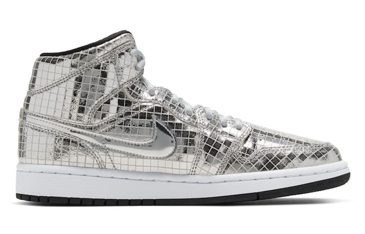 Jordan 1 Mid SE Disco Metallic Silver Women's 3