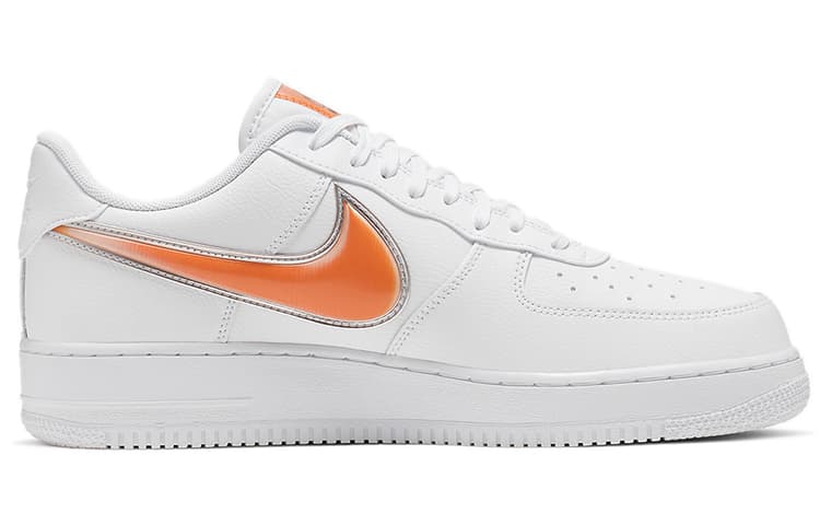 Nike Air Force 1 Low Oversized Swoosh White Orange Peel 3