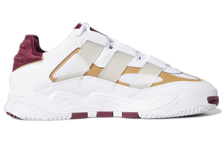 Adidas Originals Niteball Wear Resistant Retro Basketball Shoes White Red Unisex 'White Red' 3