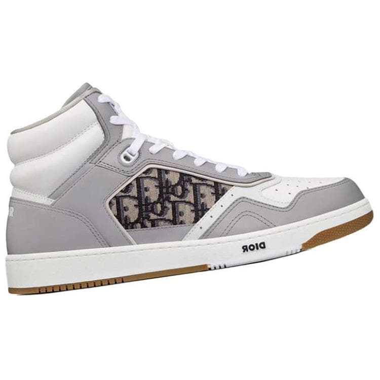 DIOR B27 High Top Gray White Beige Black DIOR Oblique Jacquard 5