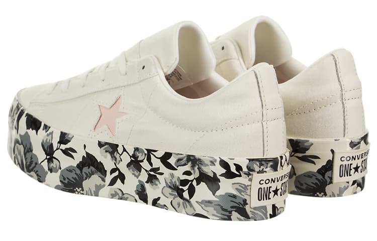 Converse One Star Platform Ox Canvas Shoes White/Black/Pink Women's 6