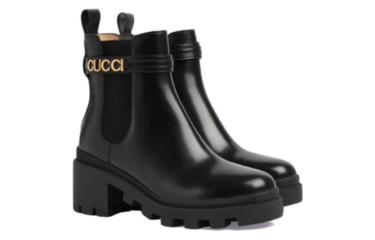 GUCCI Logo-lettering 70mm Ankle Boots 3