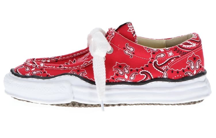 MIHARA YASUHIRO Paisley Low-Top Canvas Shoes Men's Red