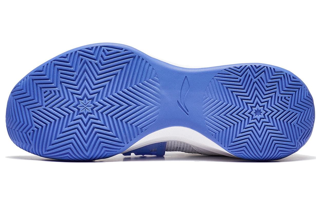 LiNing Liren3 TEAM Cushioning Anti-Slip And Wear-Resistant Low-Top Basketball Shoes Men's White Blue 5