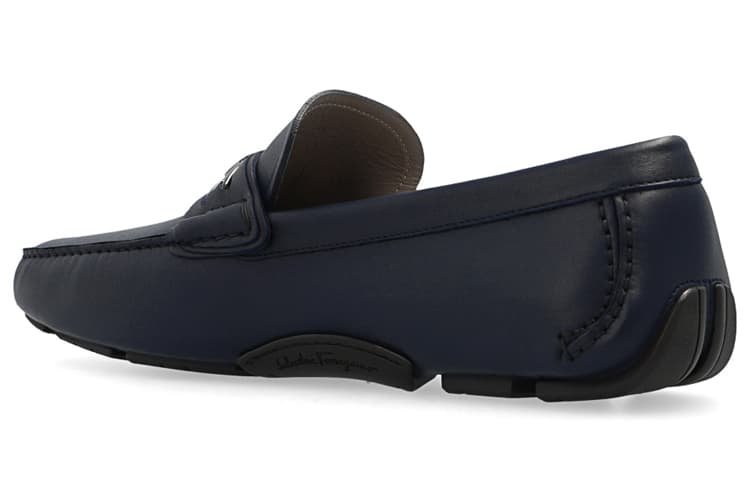 FERRAGAMO Gancini-plaque Leather Driver Shoes 4