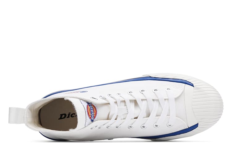 Dickies Canvas Shoes Unisex High-Top White Blue 3