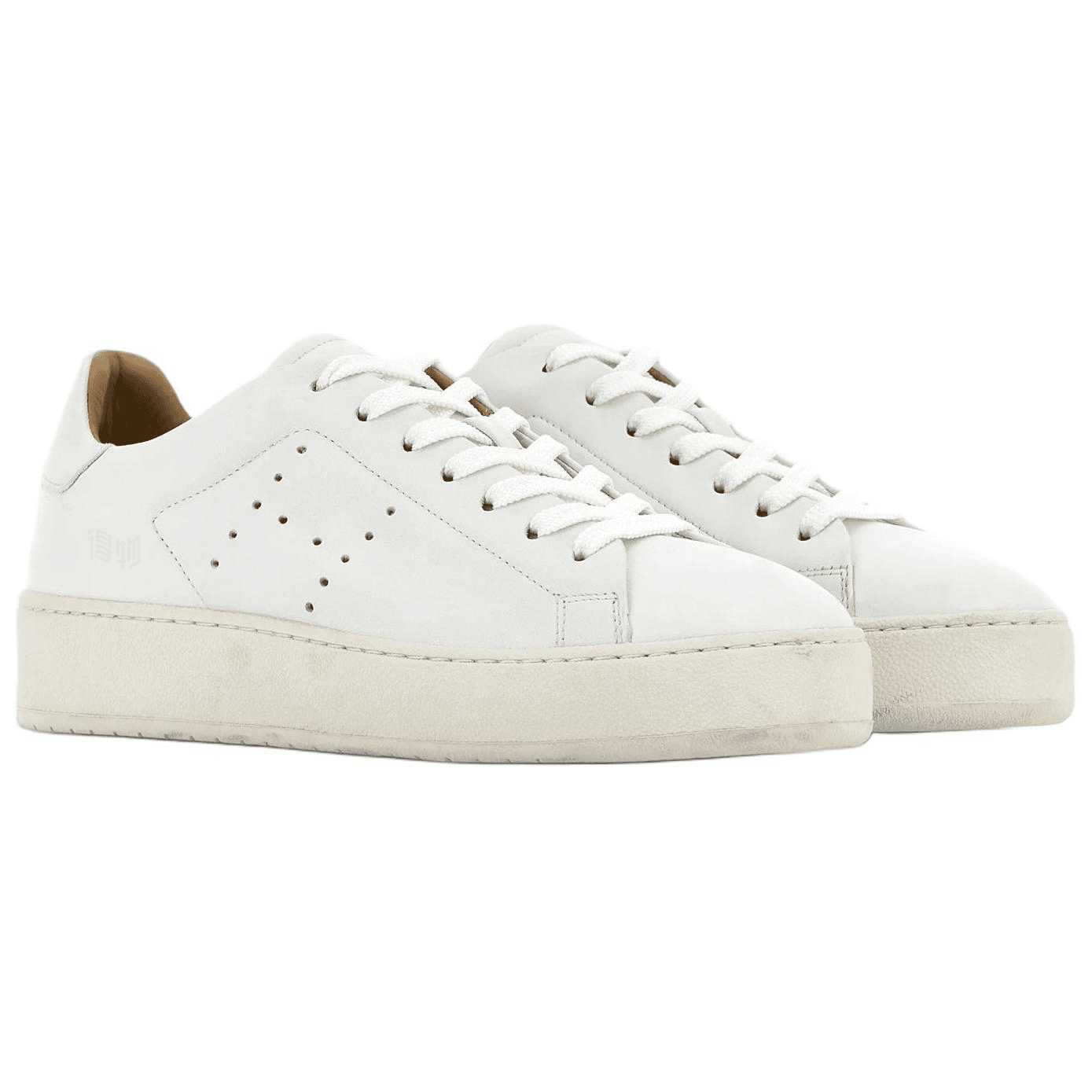 HOGAN H672 Leather Low-Top Sneakers 3cm Women's White 6