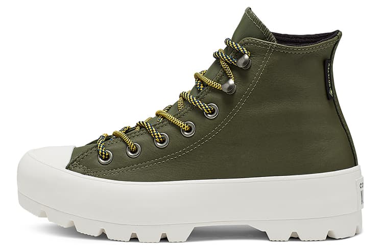 Converse Winter GORE TEX Lugged Chuck Taylor All Star Boot High Top Thick Sole Army Green Women's