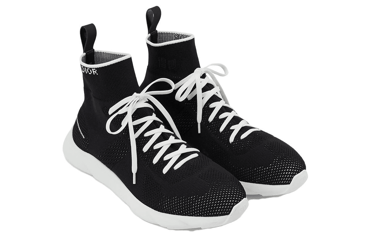 DIOR B21 Fashion Versatile Lace-Up Sport High-Top Casual Shoes Men's Black 4