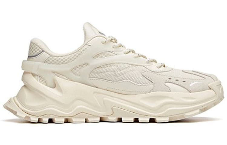 Anta Hot Cushioning Anti-Slip And Wear-Resistant Low-Top Chunky Sneakers Men's Light Beige White 3
