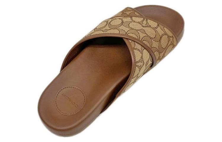 COACH Crossover Sandals Brown 6