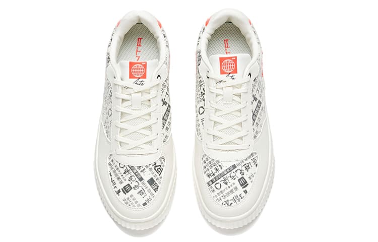 Anta Slip-Resistant Cushioning Wear-Resistant Lightweight Low-Top Skateboard Shoes Women's White Gray 6